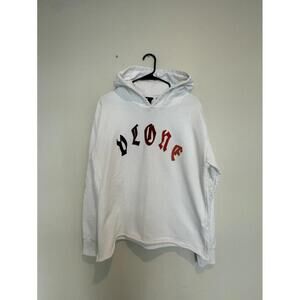 VLONE White Marrow Hoodie with Multicolor Logo Print